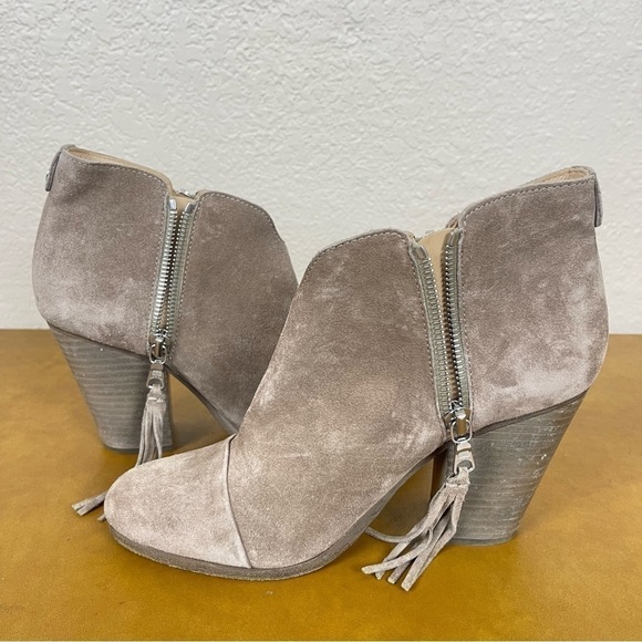 Rag & Bone Margot Fringe Cap Toe Suede Booties Size EU 37 Women - Picture 8 of 11